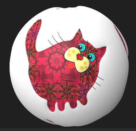 5 textures with cats PBR Texture_2