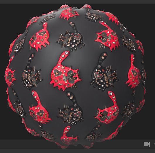 5 textures with cats PBR Texture_4