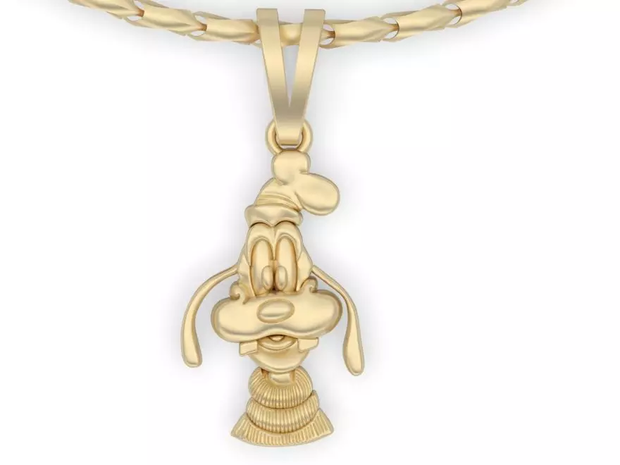 Goofy pendant Silver Gold  Print 3D print model_0