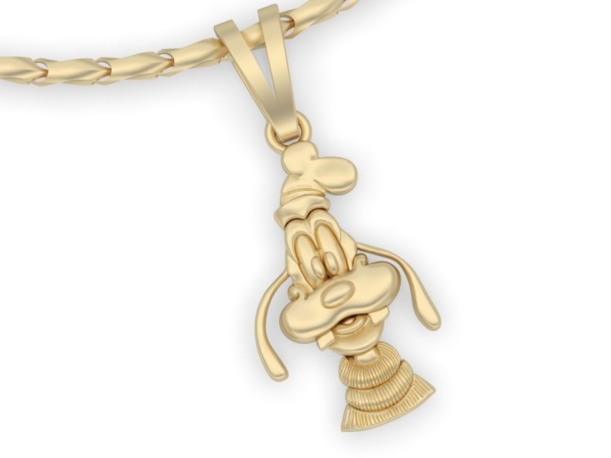 Goofy pendant Silver Gold  Print 3D print model_1