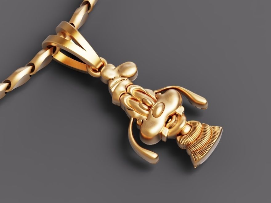 Goofy pendant Silver Gold  Print 3D print model_5