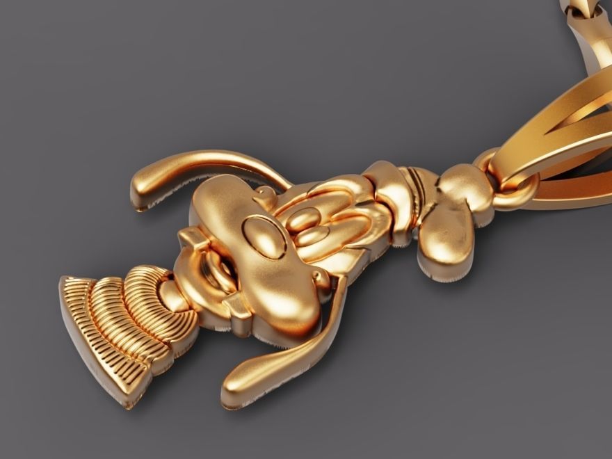 Goofy pendant Silver Gold  Print 3D print model_7
