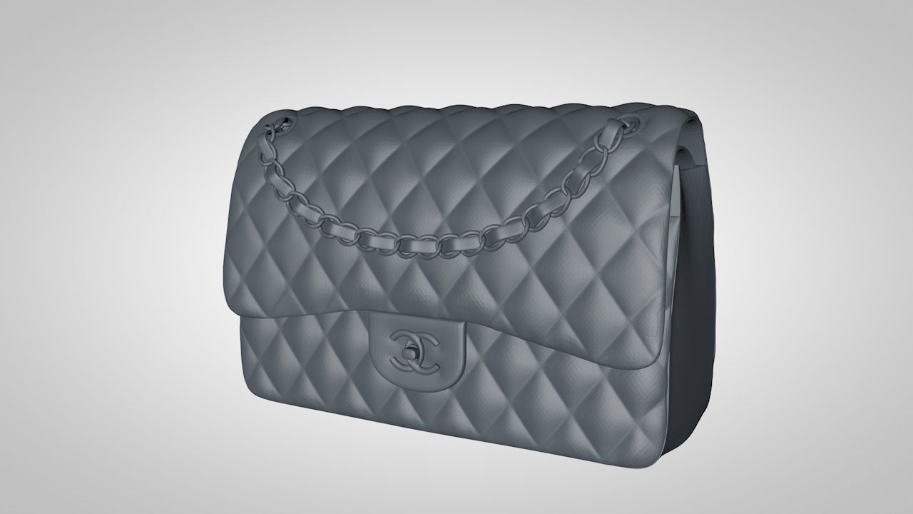 Green Calfskin Classic Double Flap  3D print model_11