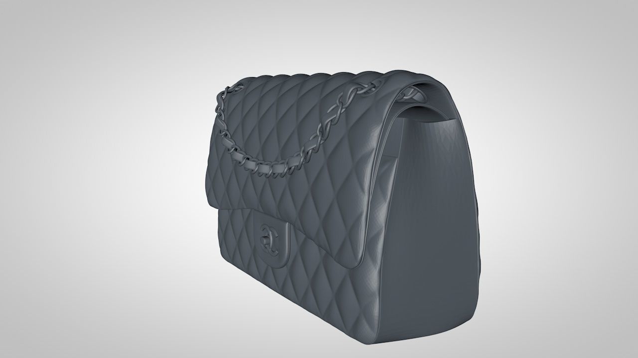 Green Calfskin Classic Double Flap  3D print model_10