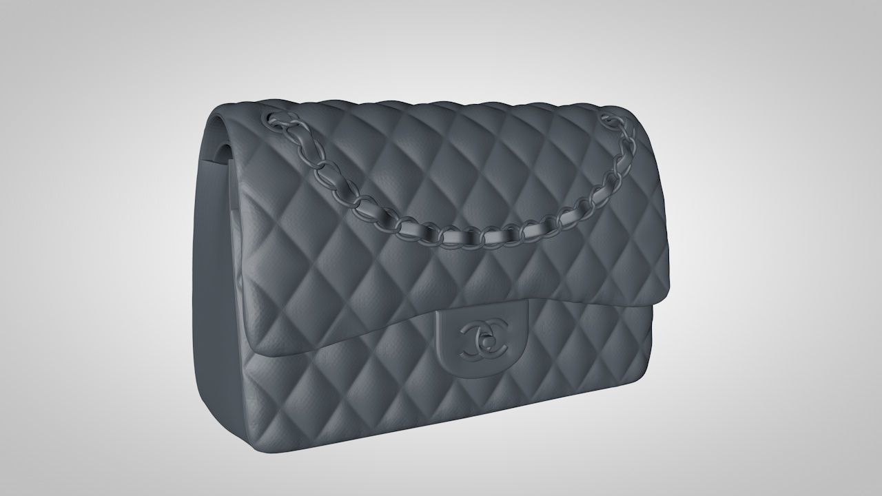 Green Calfskin Classic Double Flap  3D print model_1