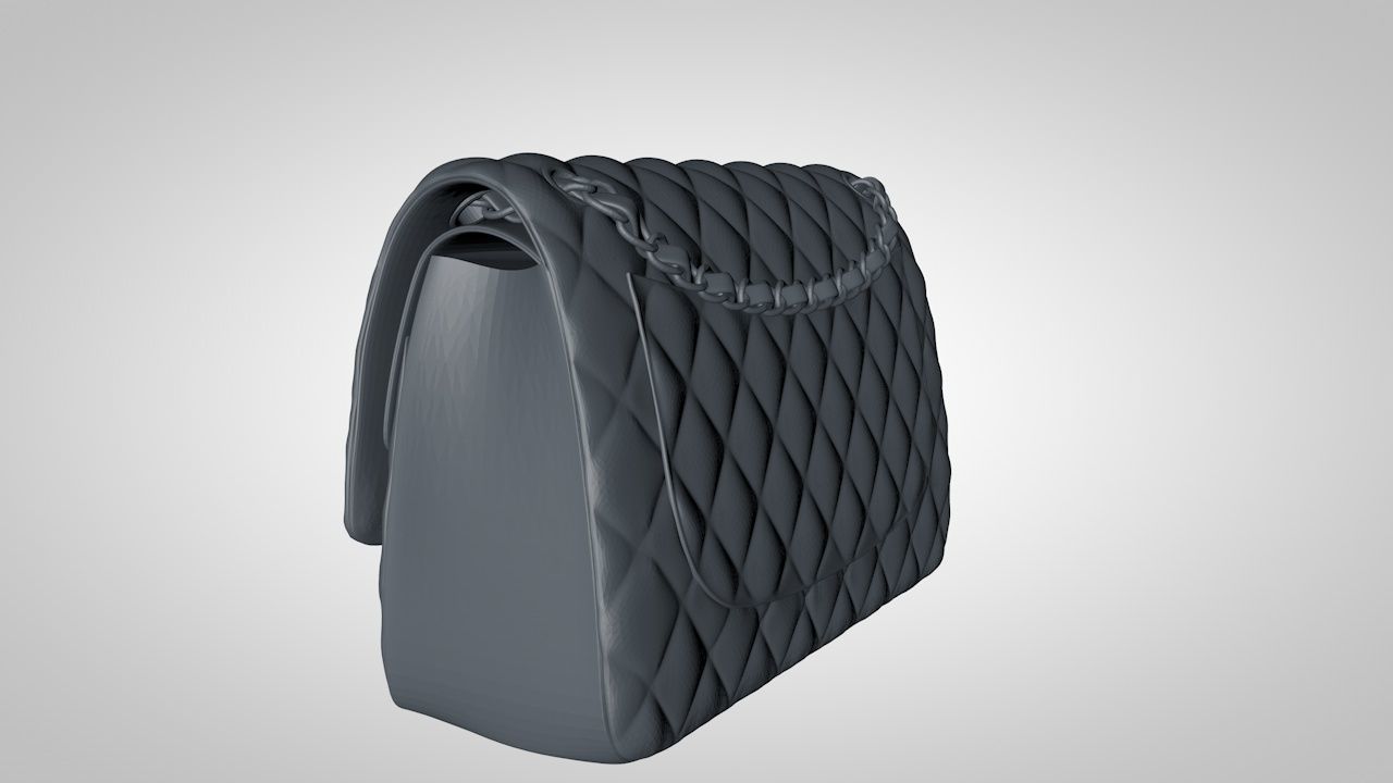 Green Calfskin Classic Double Flap  3D print model_8