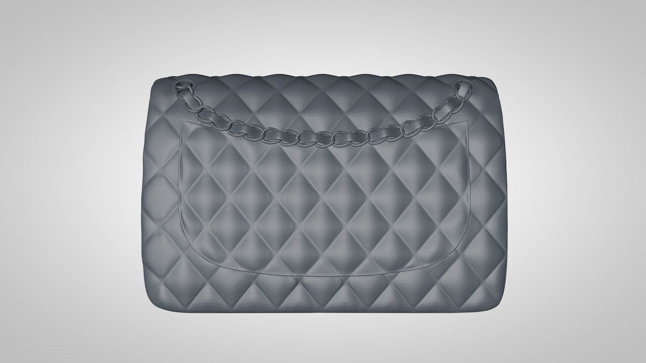 Green Calfskin Classic Double Flap  3D print model_6