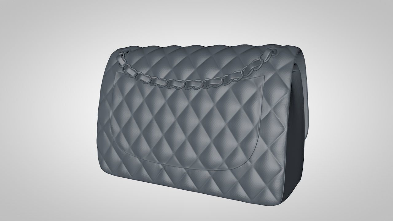 Green Calfskin Classic Double Flap  3D print model_5