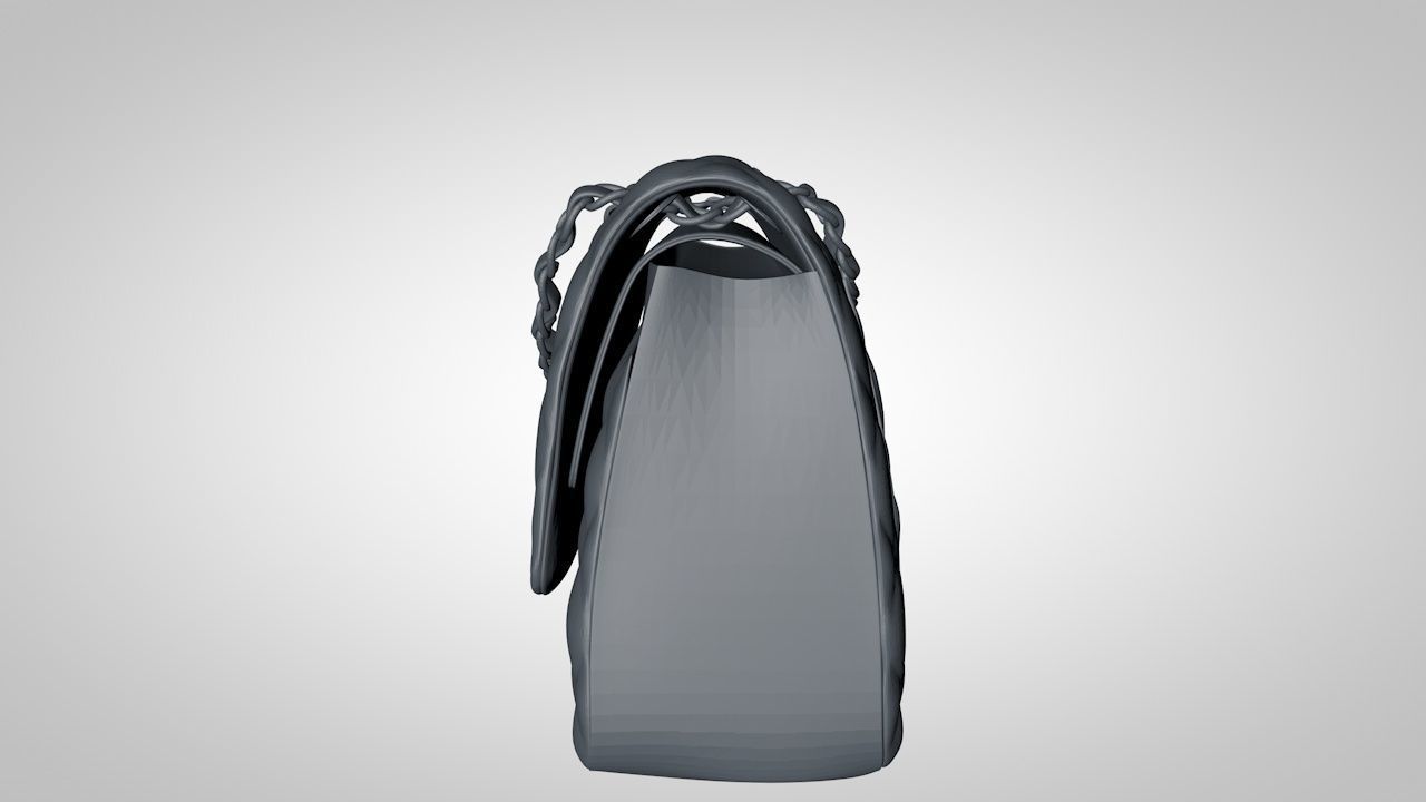 Green Calfskin Classic Double Flap  3D print model_9