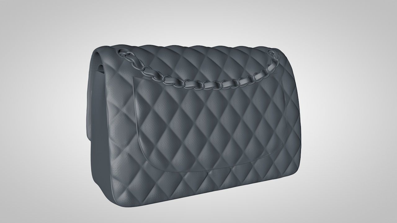 Green Calfskin Classic Double Flap  3D print model_7