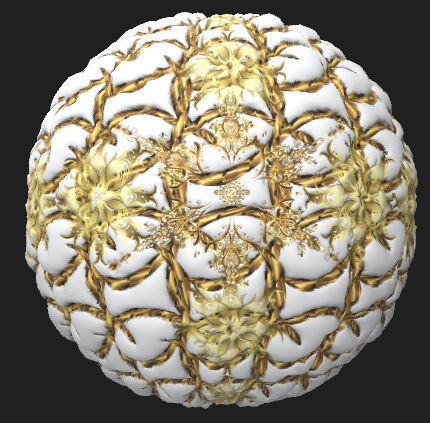 3 Vintage Golden PBR TEXTURE on white background Texture_1