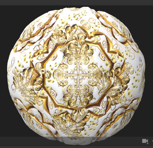 3 Vintage Golden PBR TEXTURE on white background Texture_2