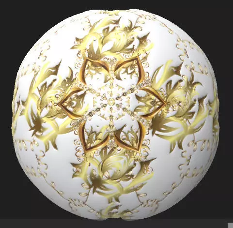 3 Vintage Golden PBR TEXTURE on white background Texture_0