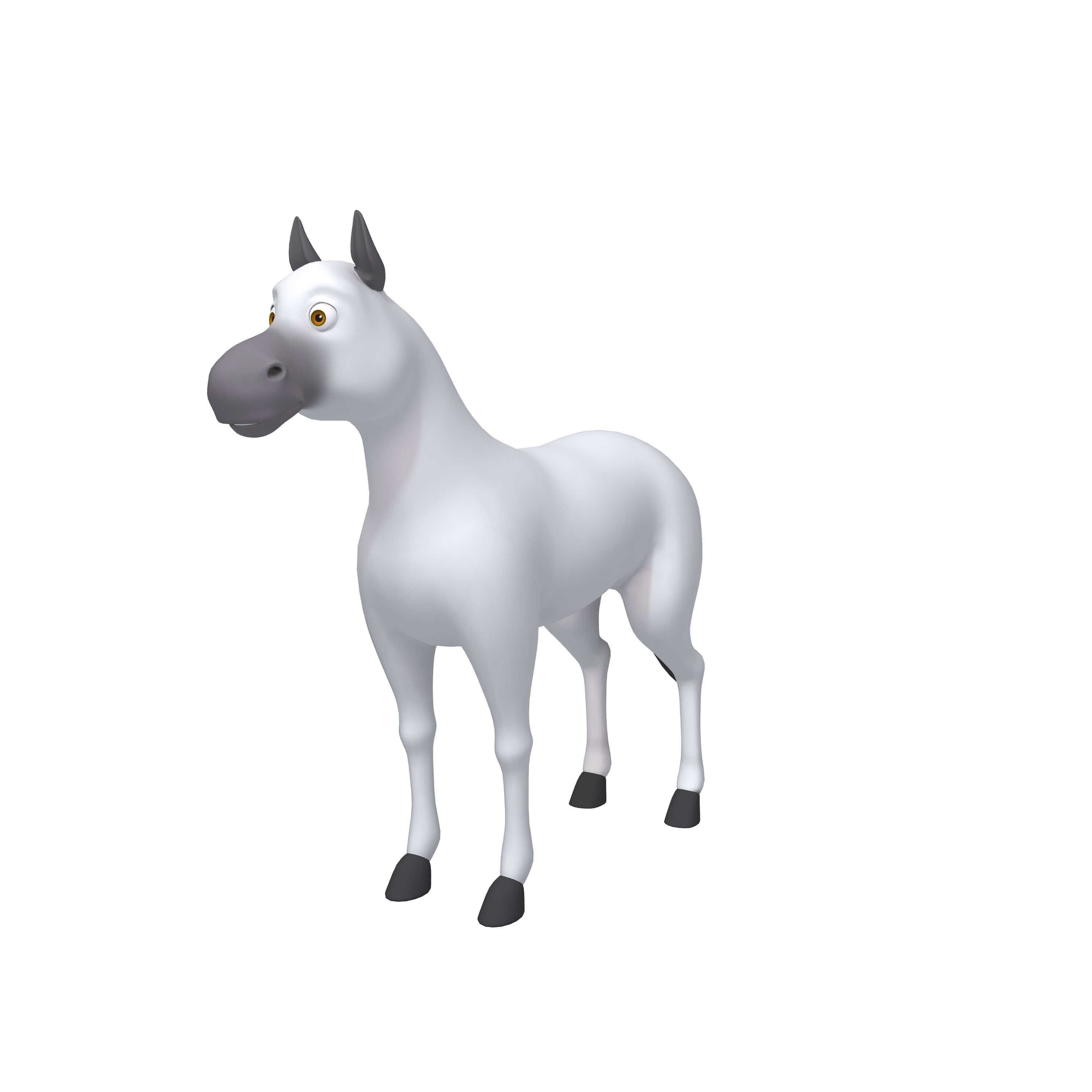 Horse Cartoon 3D model_4