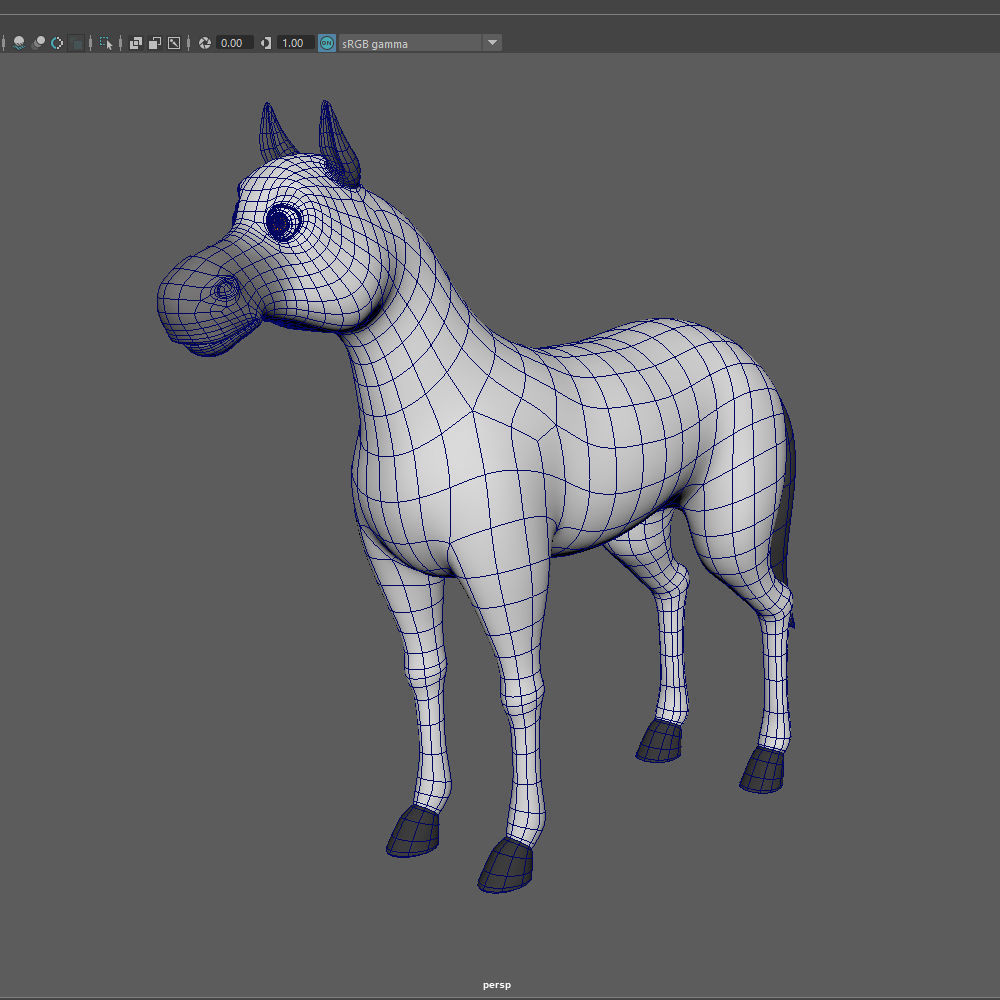 Horse Cartoon 3D model_14