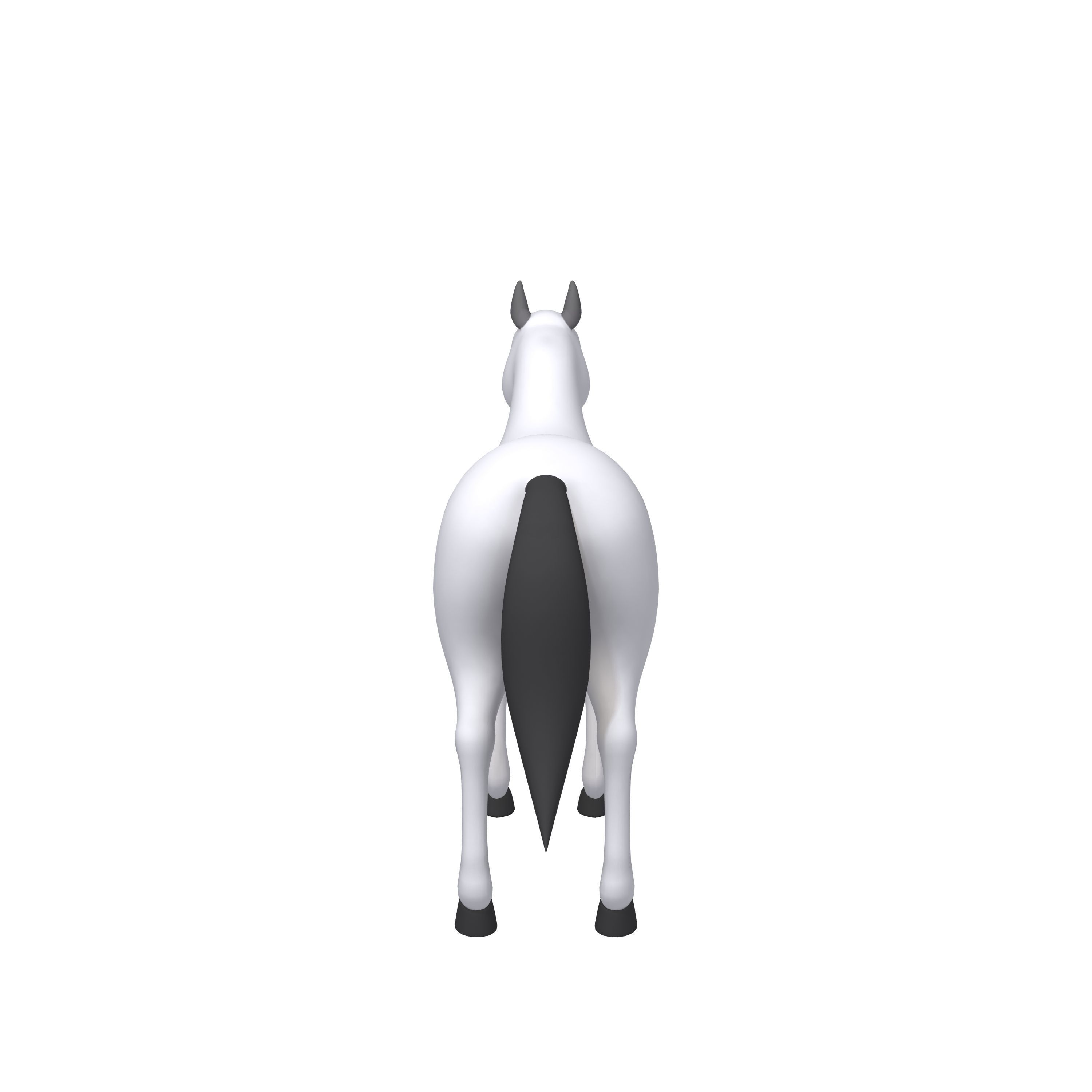Horse Cartoon 3D model_3