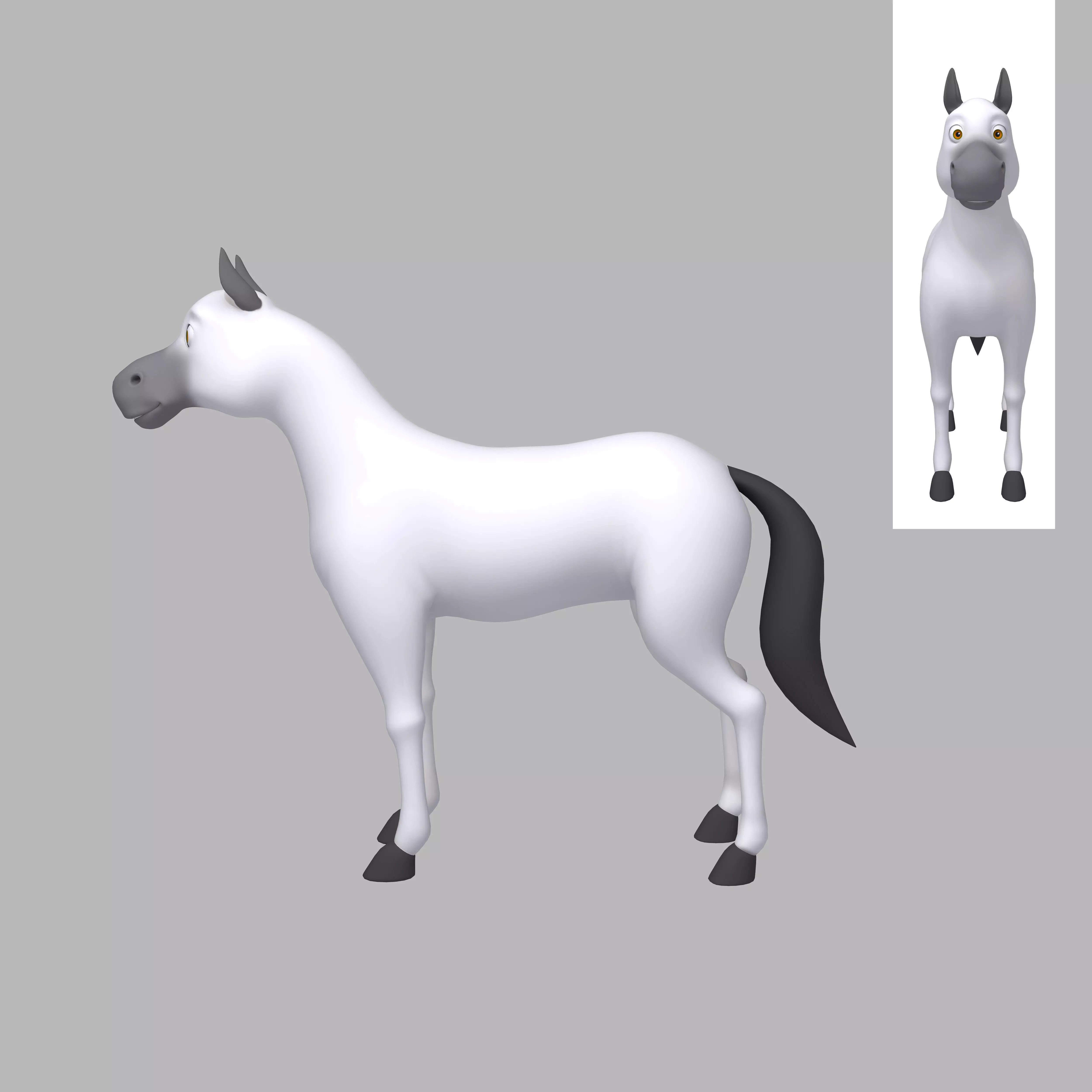 Horse Cartoon 3D model_0