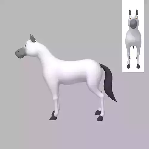 Horse Cartoon 3D model
