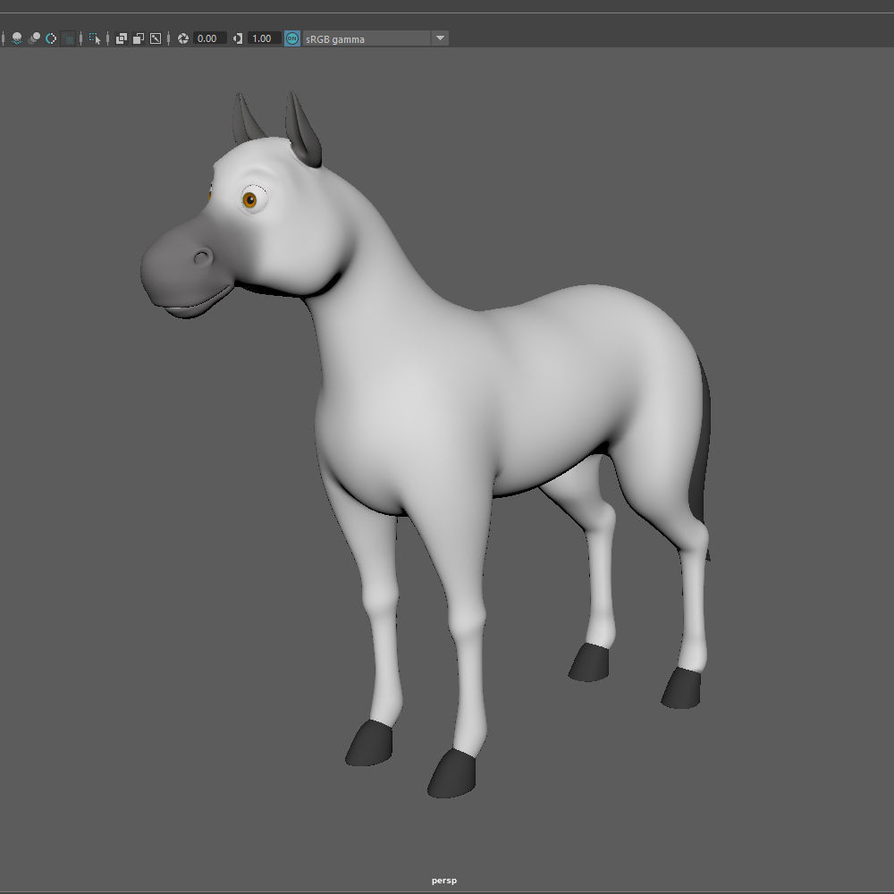 Horse Cartoon 3D model_13