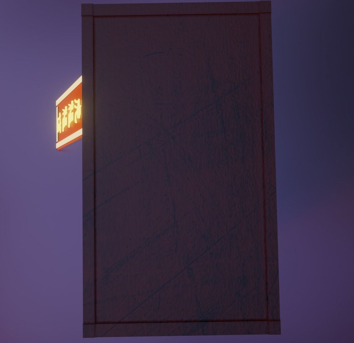 distributor 3D model neon sign on pole Free 3D model_10