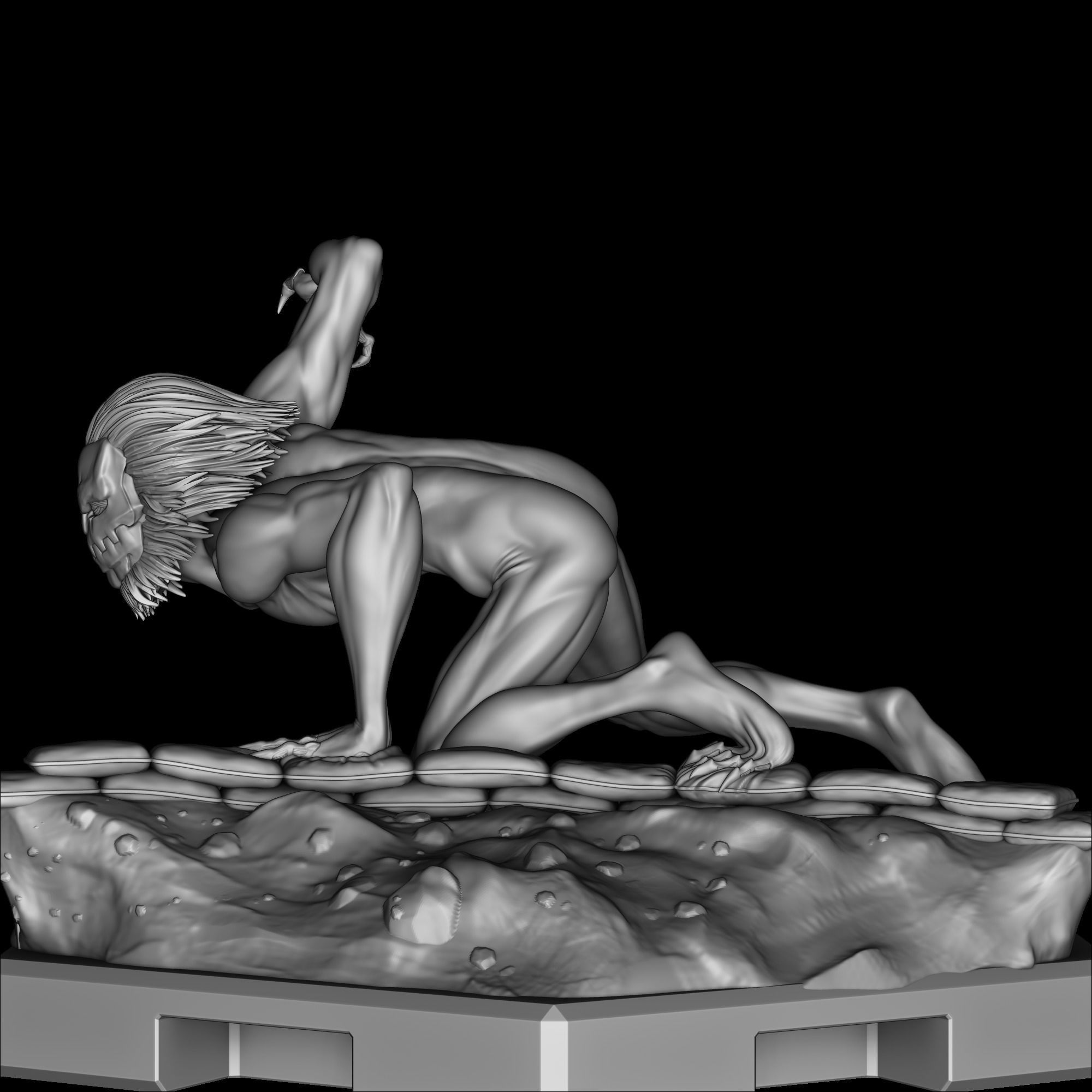 Jaw Titan - Shingeki no Kyojin 3D print model_5