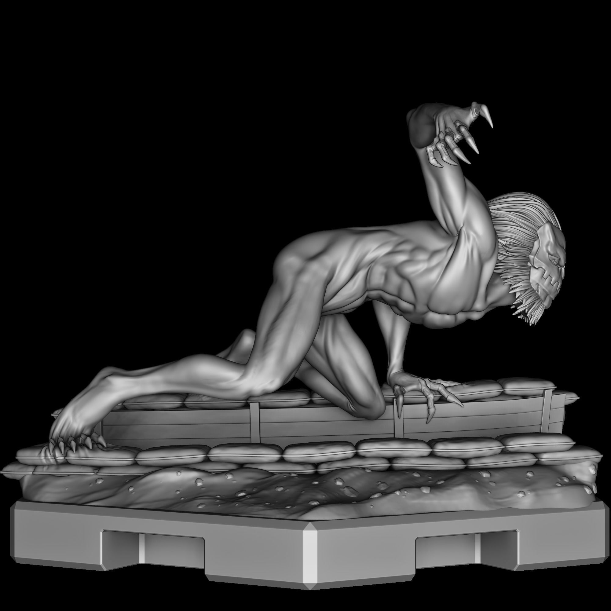 Jaw Titan - Shingeki no Kyojin 3D print model_4