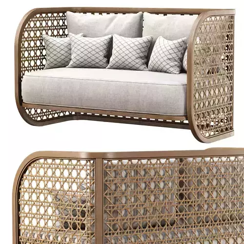 Rimma rattan loveseat 