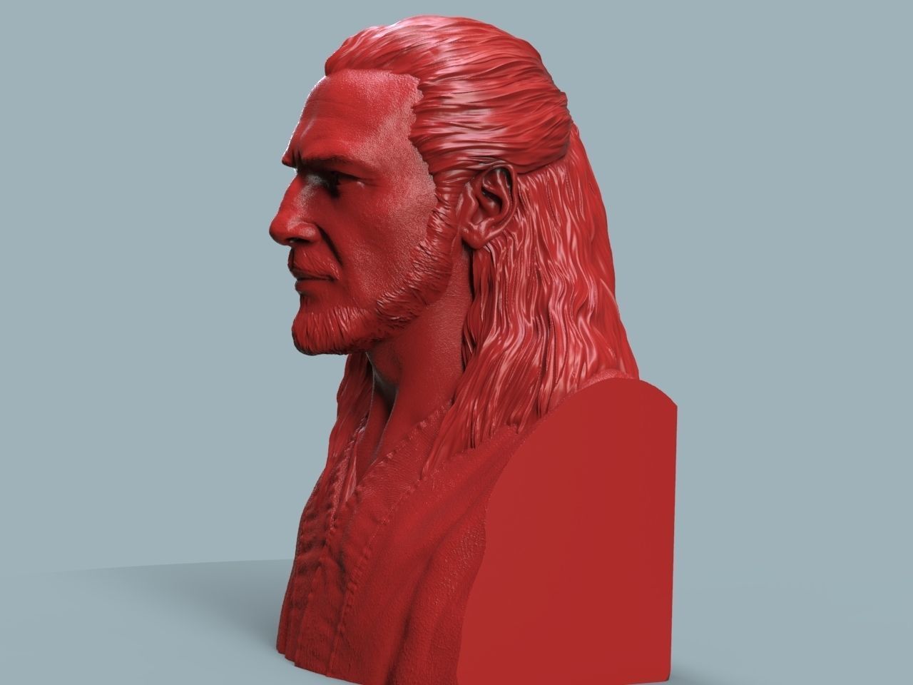 Qui-Gon Jinn Bust 3D print model_4