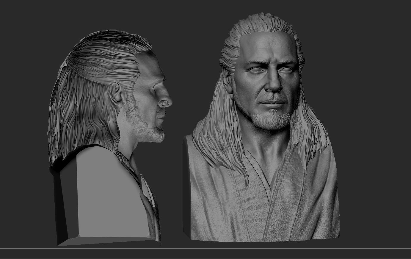 Qui-Gon Jinn Bust 3D print model_21