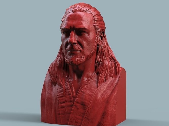 Qui-Gon Jinn Bust 3D print model