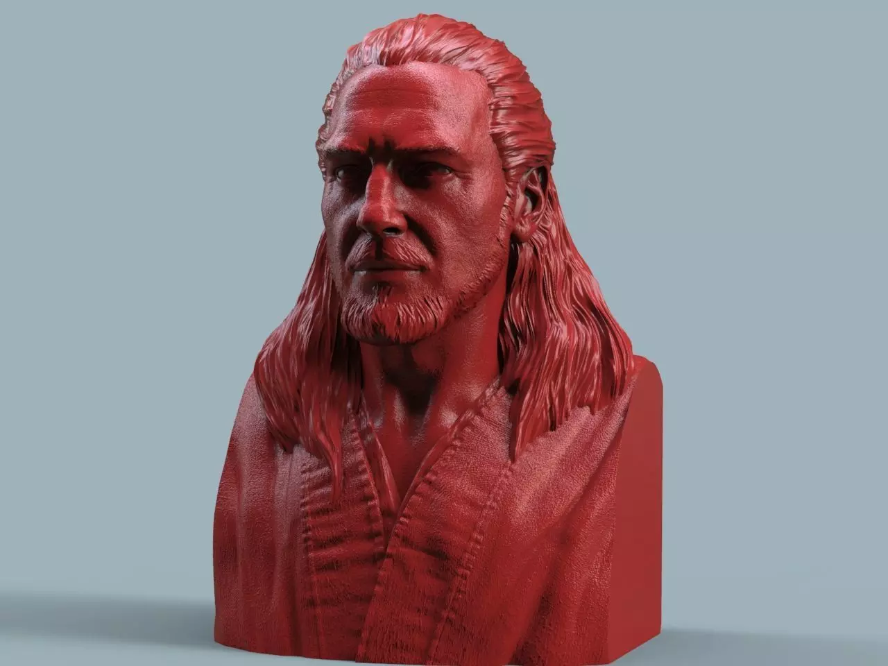 Qui-Gon Jinn Bust 3D print model_0