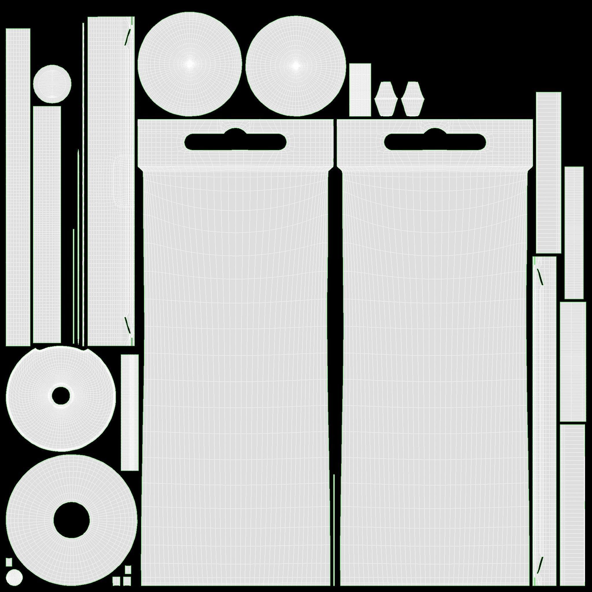 Paint tube plastic 01 3D model_9