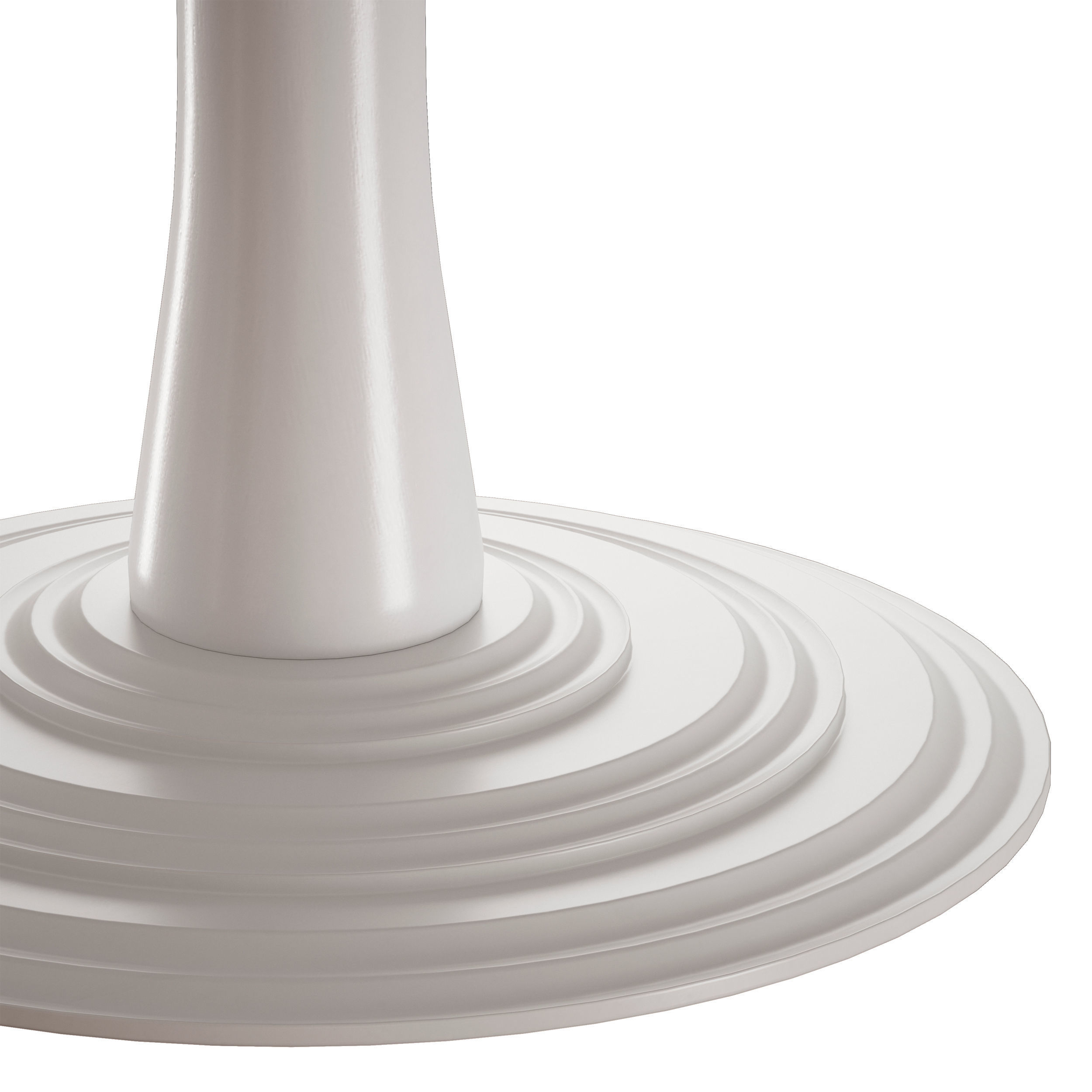 Aniston White 45 Round Extension Dining Table Open 3D model_8