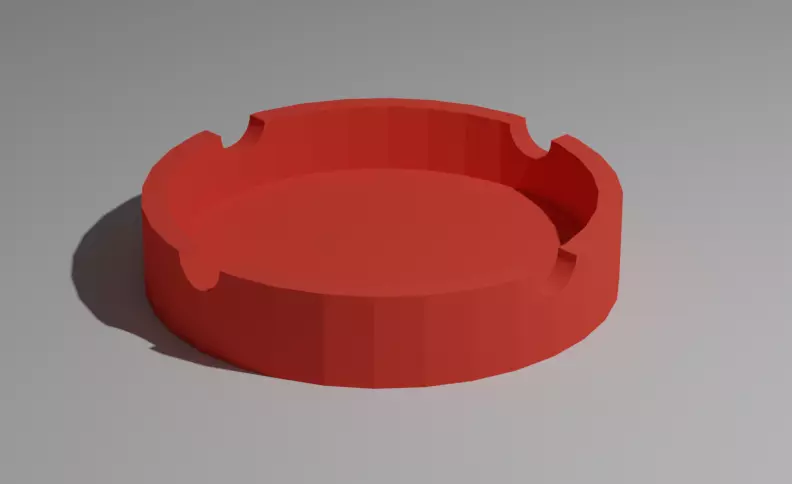 ashtray 3D model Low-poly 3D model_0
