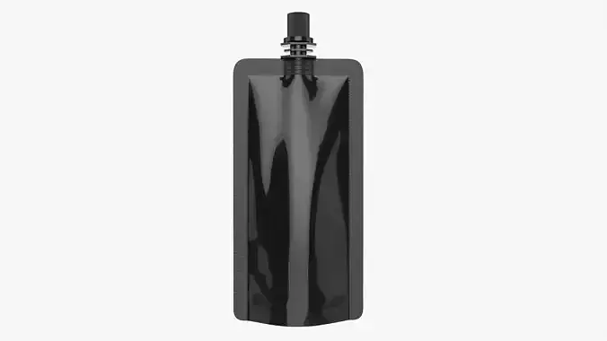 Pouch tube packaging bag with cap 3D model