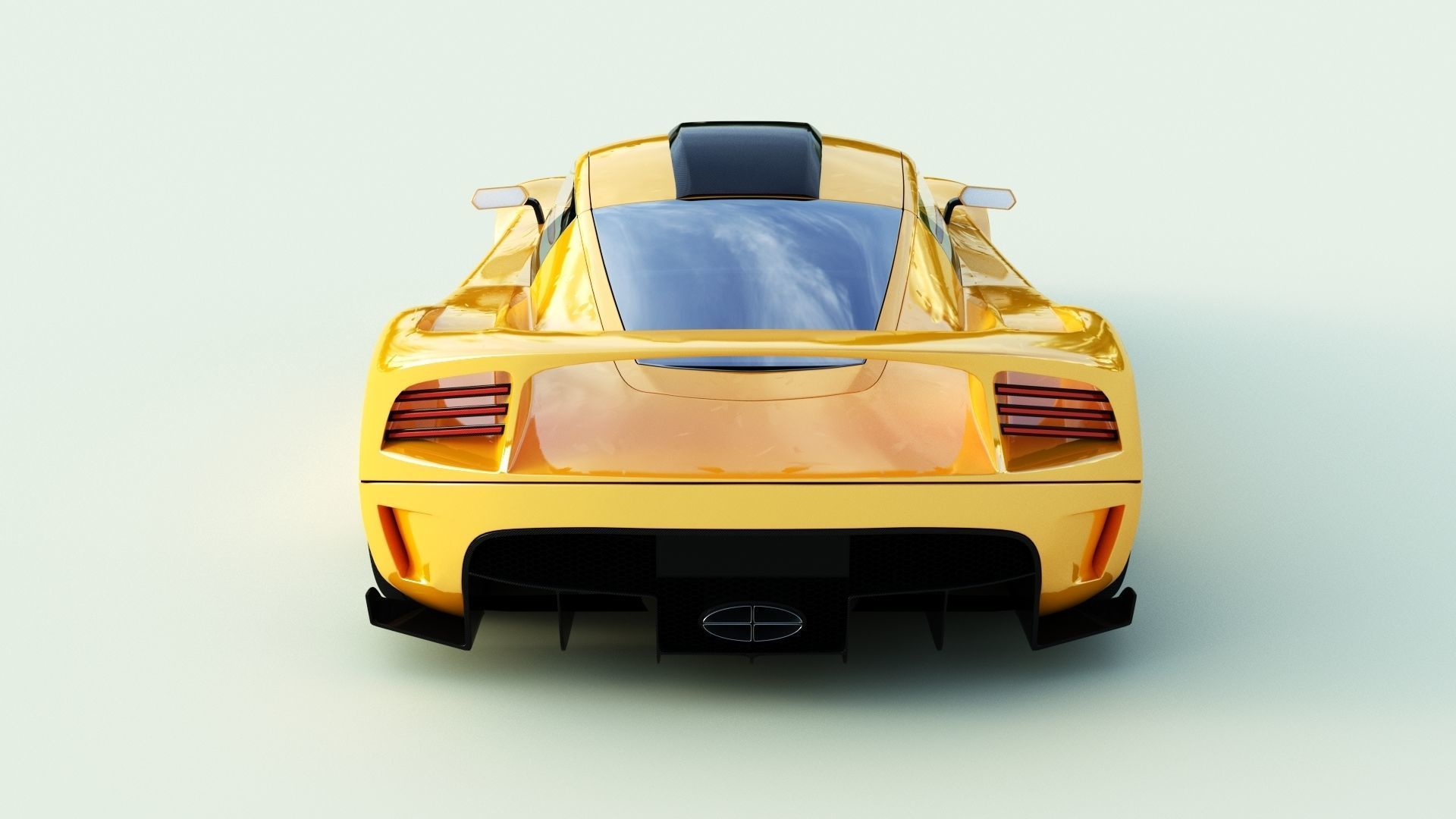 3D Generic Sports Car With Realistic V-Ray Materials 3D model_3