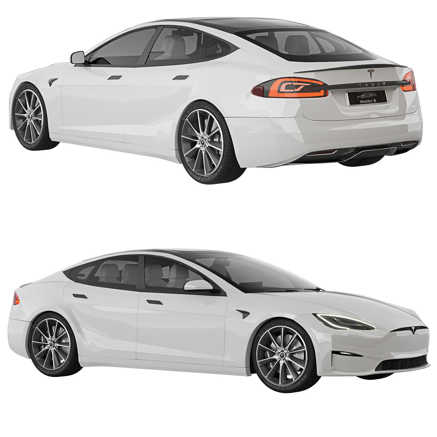 Tesla Model S Plaid 2021 3D model_4