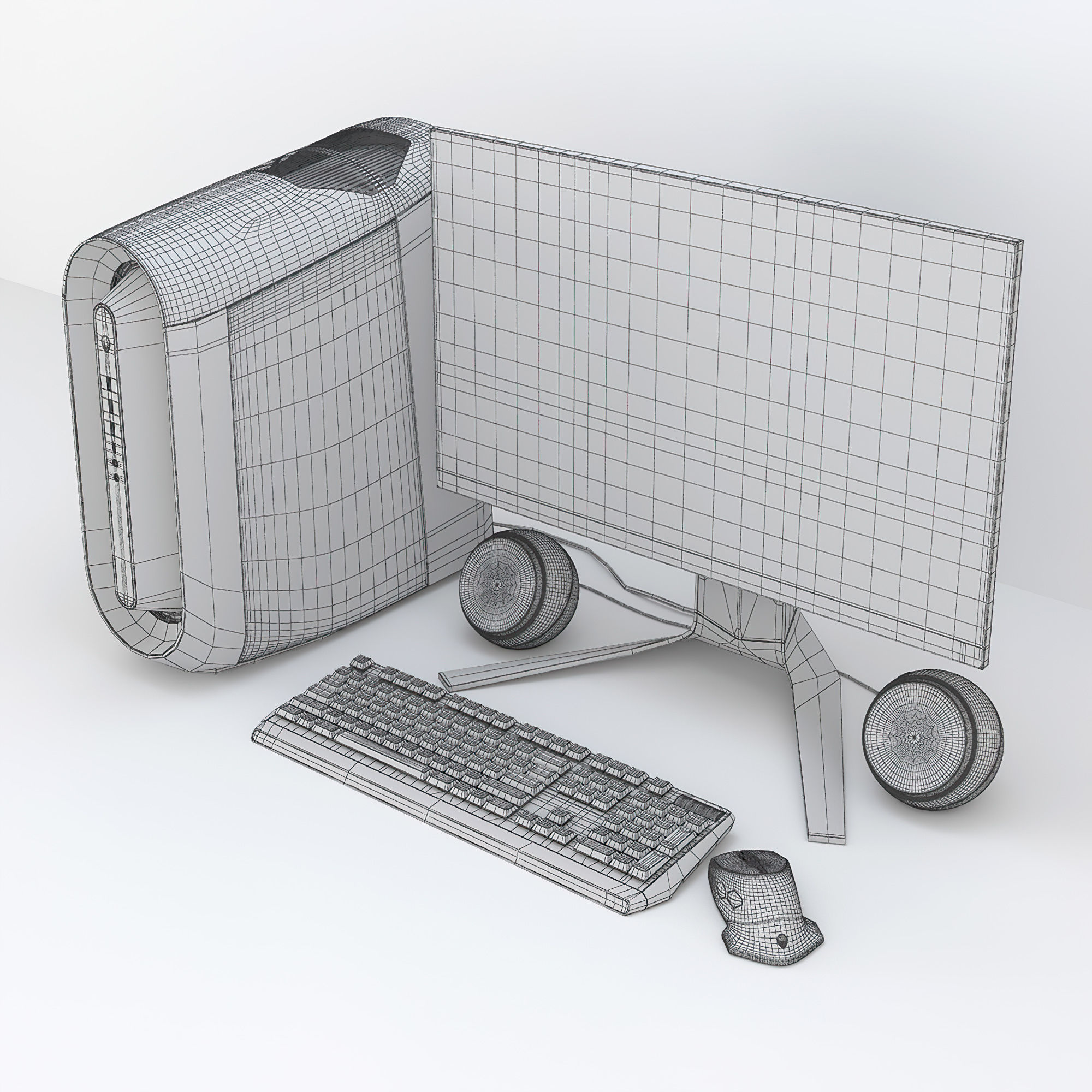 Alienware Aurora r11 computer 3D model_6