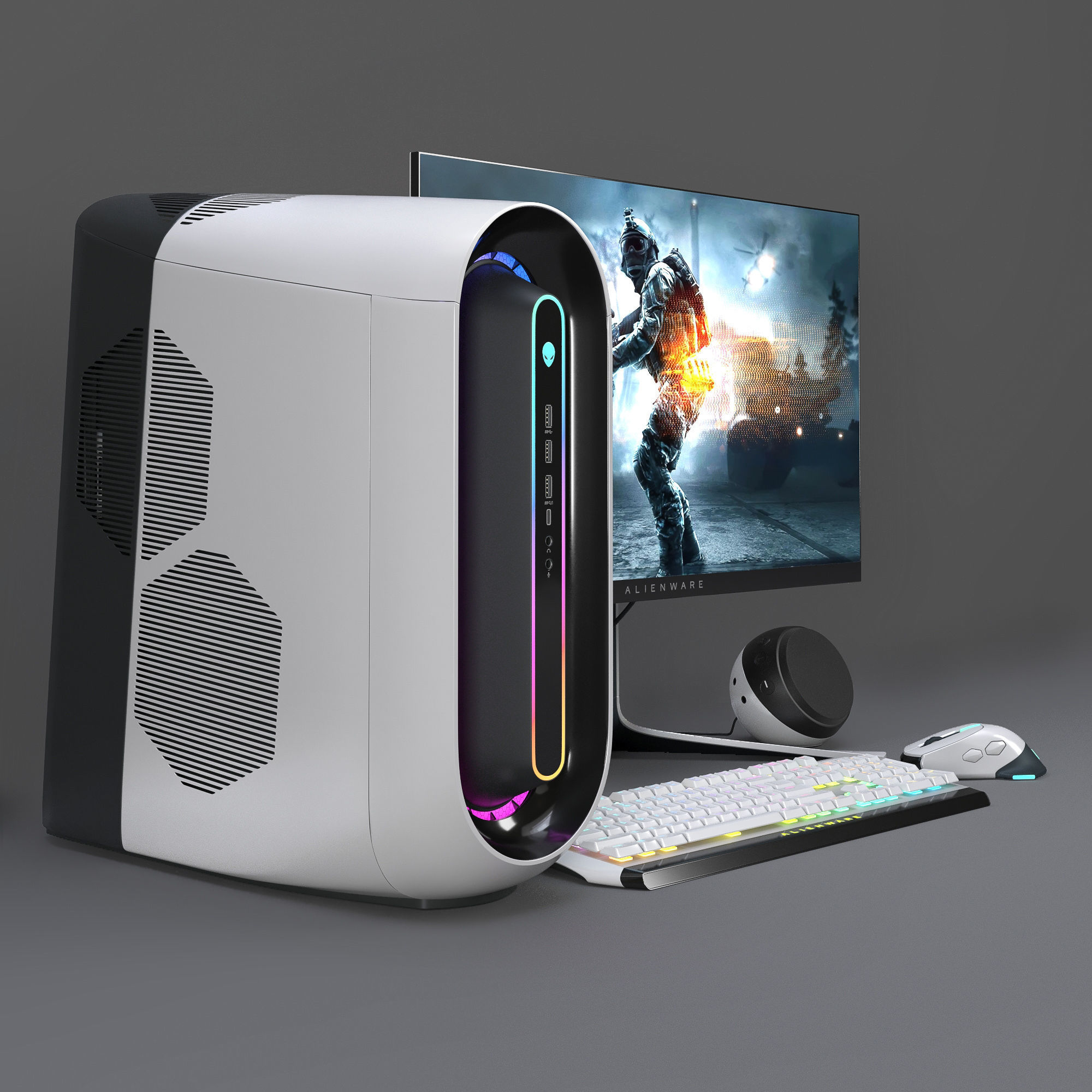 Alienware Aurora r11 computer 3D model_1