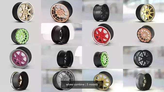 wheel combine 3D Model Collection