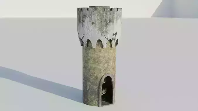 Tower 3D model textures PBR 4K 