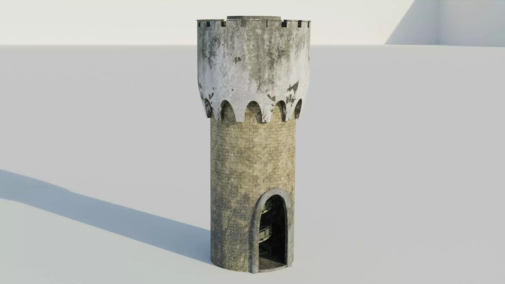 Tower 3D model textures PBR 4K Low-poly 3D model_0