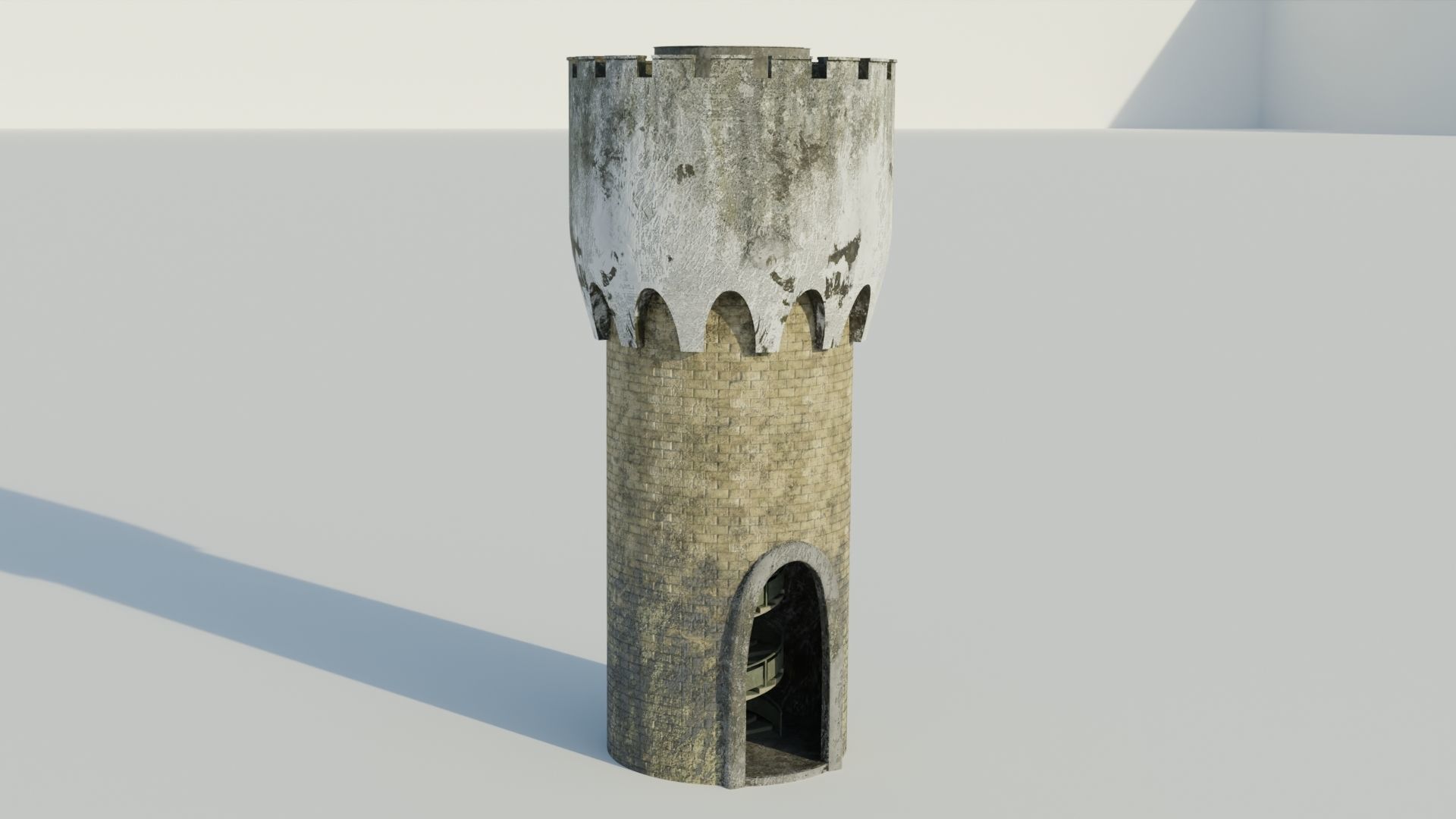 Tower 3D model textures PBR 4K Low-poly 3D model_10