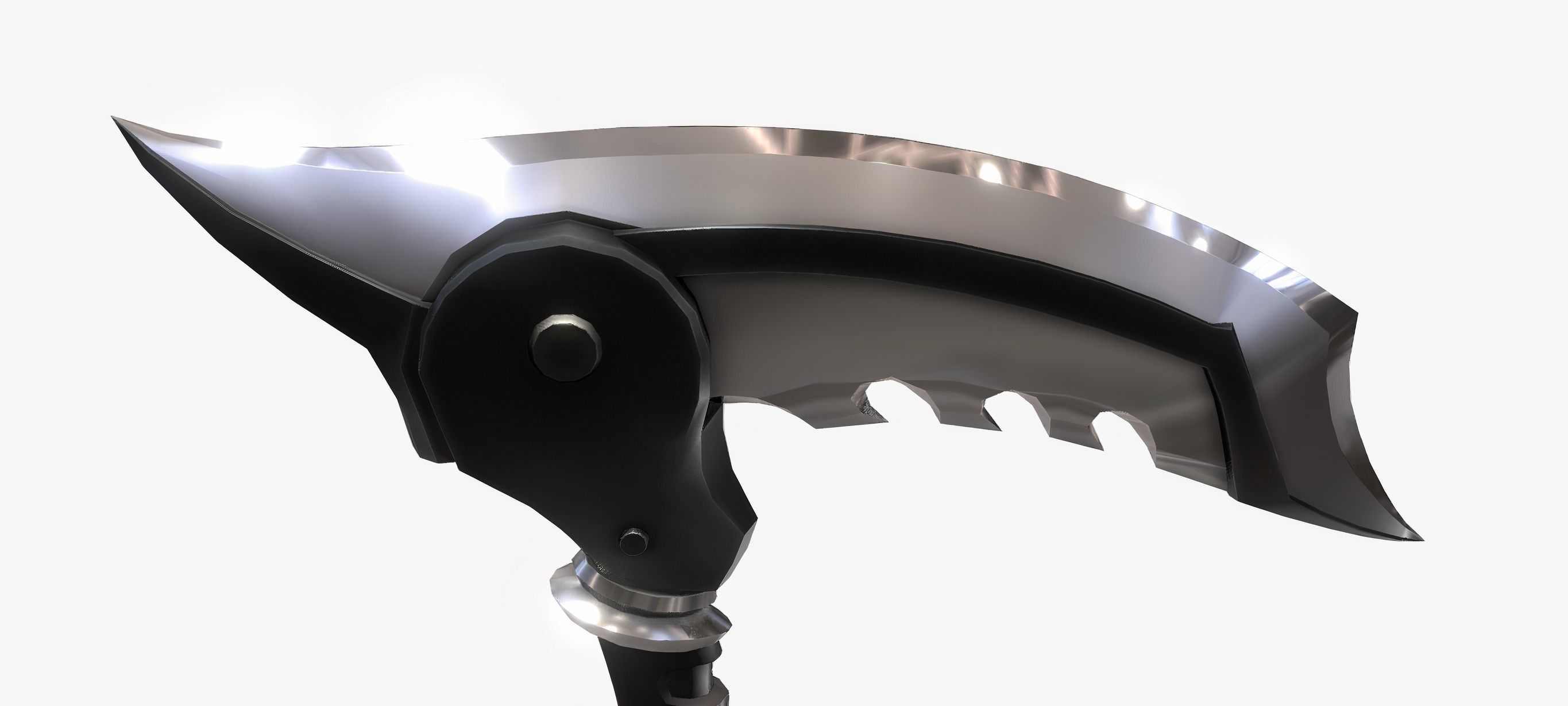 Katar-Chakram axe Low-poly 3D model_3