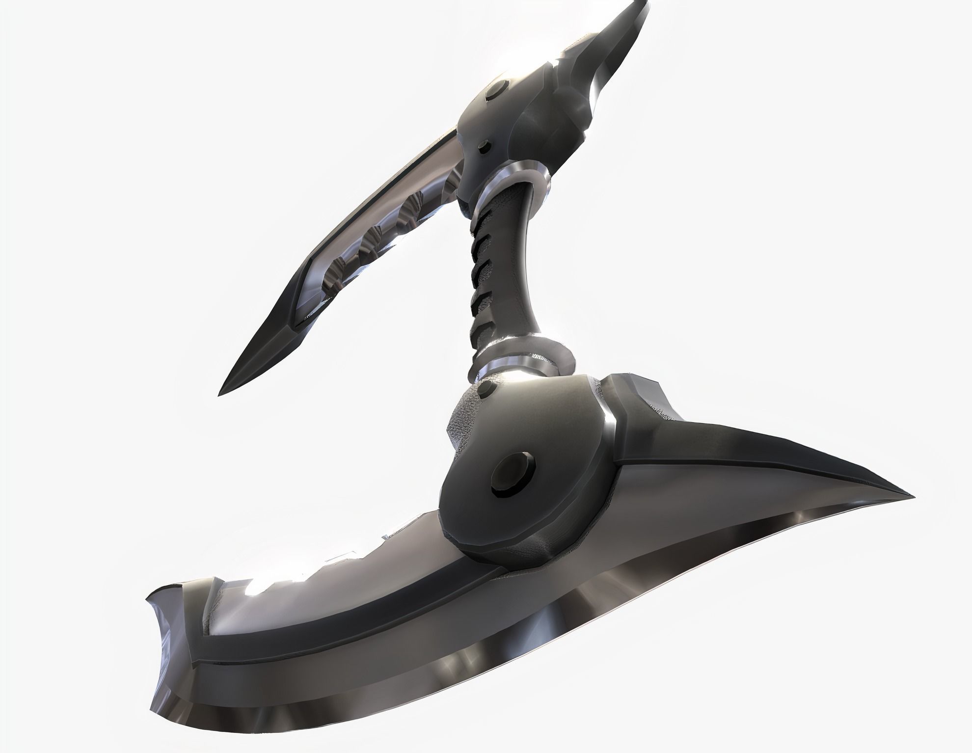 Katar-Chakram axe Low-poly 3D model_5