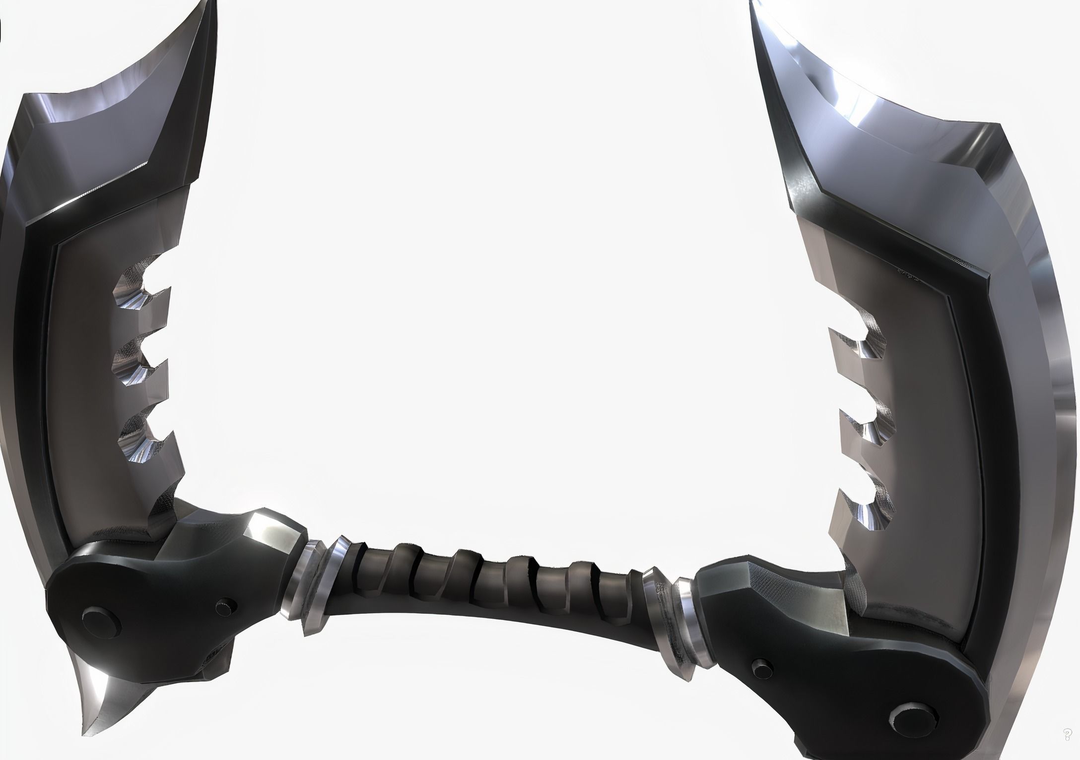 Katar-Chakram axe Low-poly 3D model_2