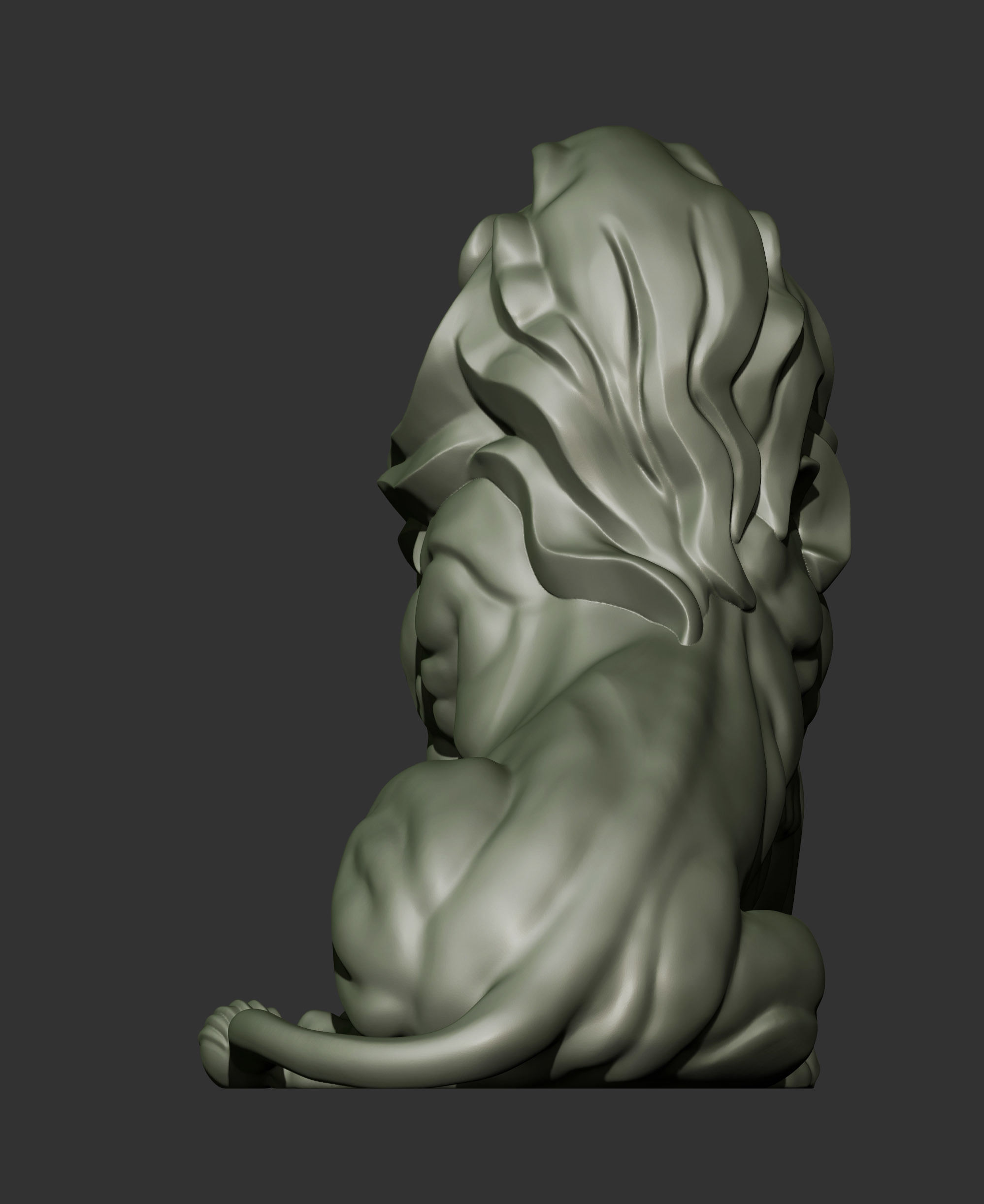 Lion for 3D printing 3D print model_7