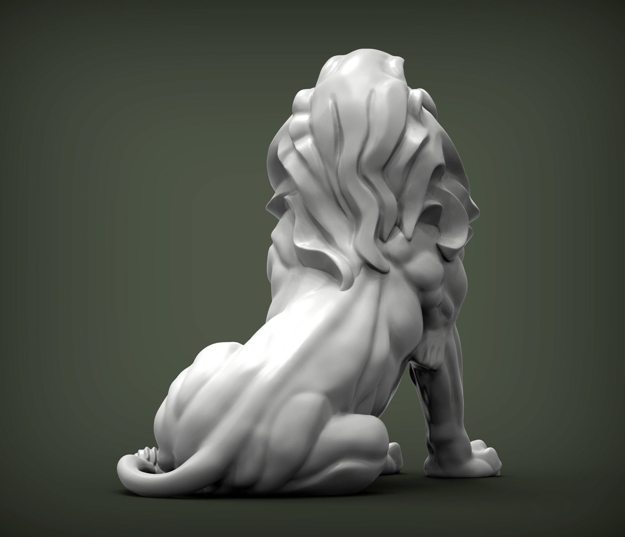 Lion for 3D printing 3D print model_1