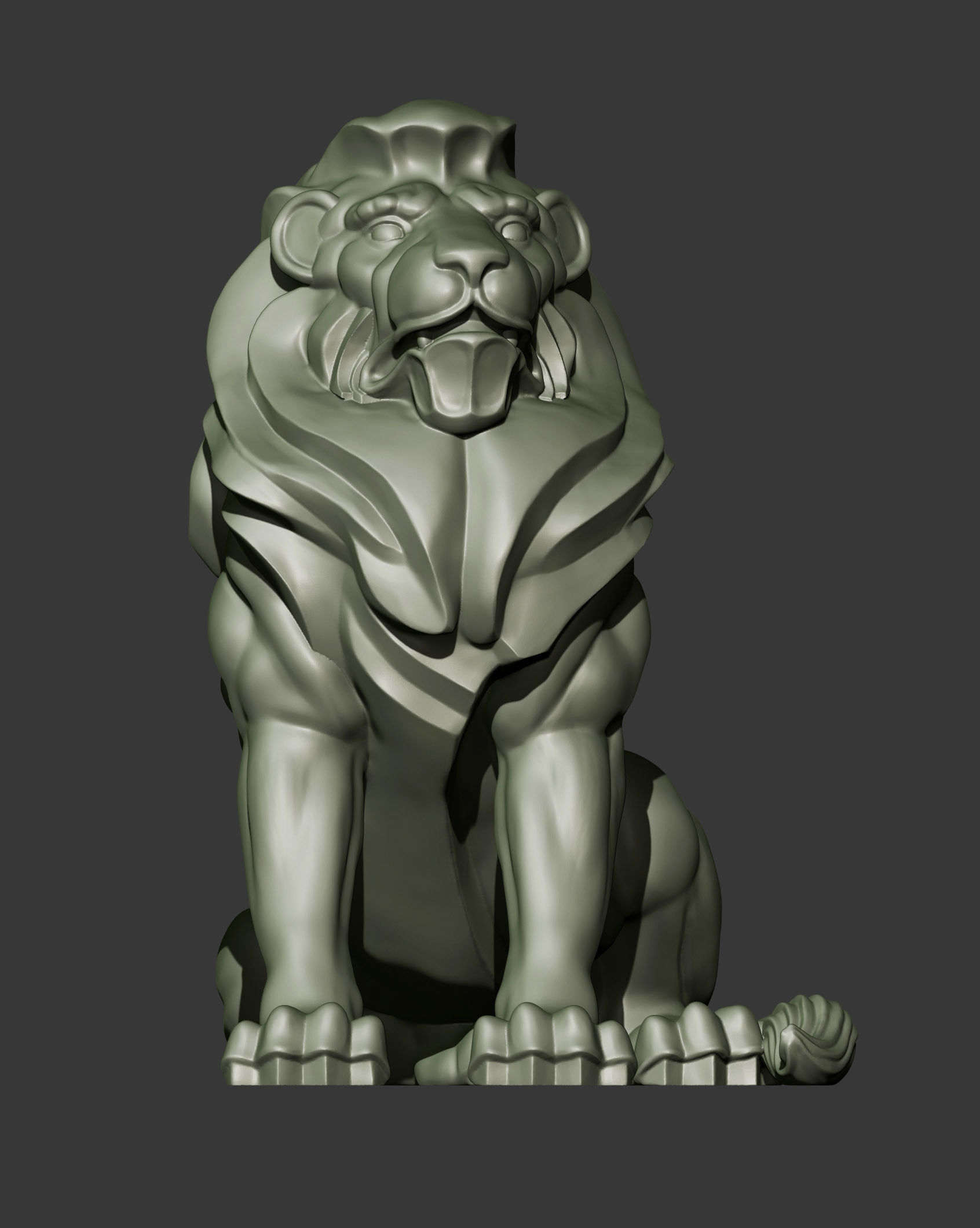 Lion for 3D printing 3D print model_9