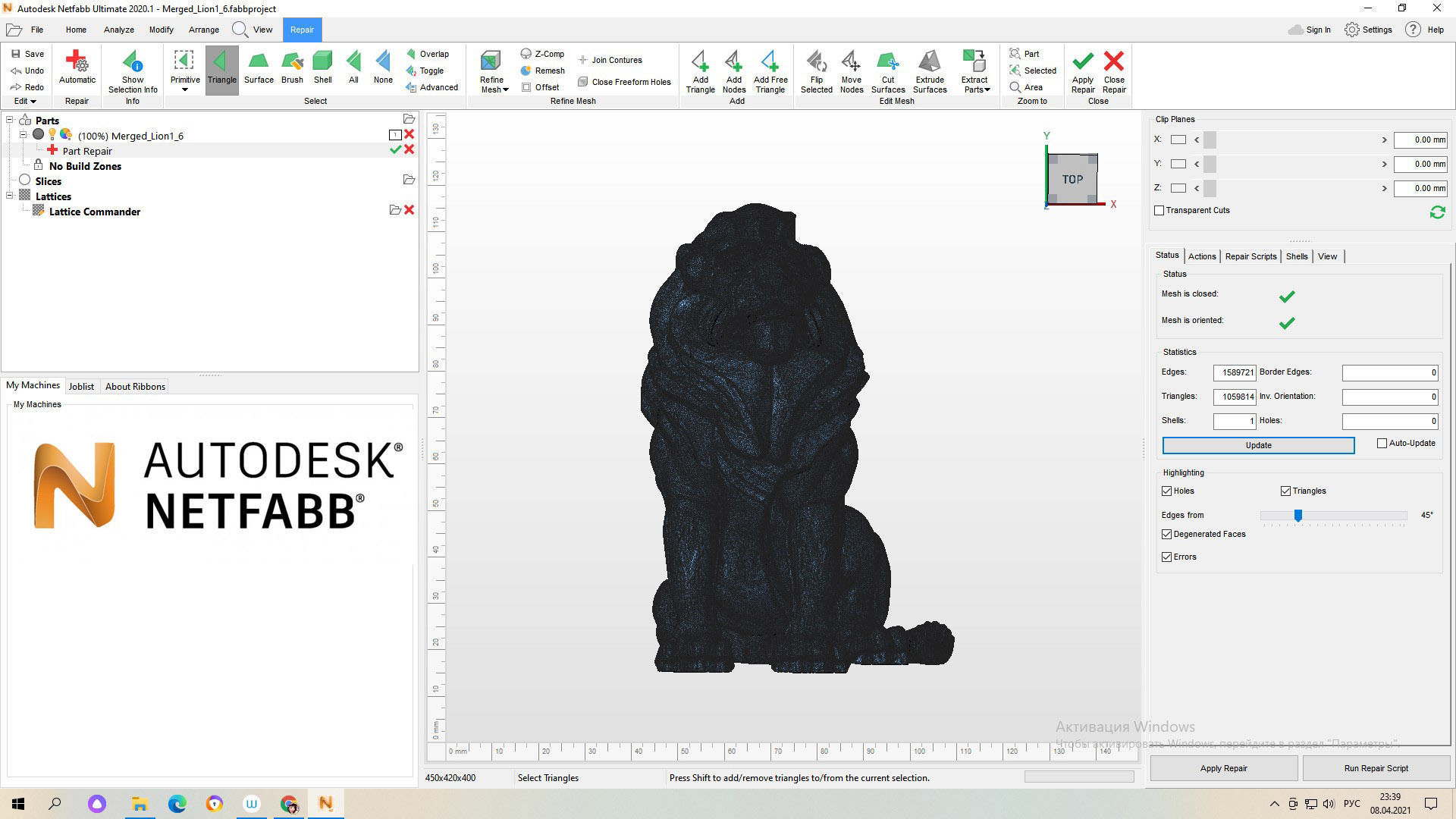 Lion for 3D printing 3D print model_10
